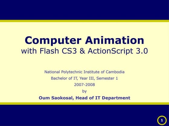 Actionscript 3 - Session 2 Getting Started Flash IDE