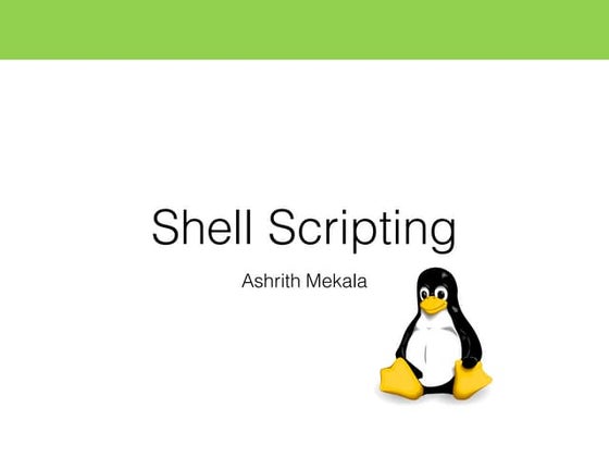 Shell scripting