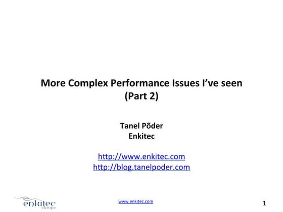 Tanel Poder - Troubleshooting Complex Oracle Performance Issues - Part 2