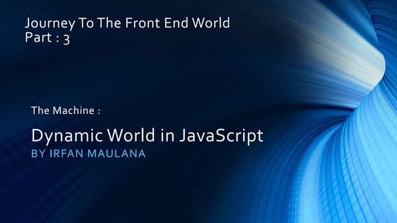 Journey To The Front End World - Part3 - The Machine