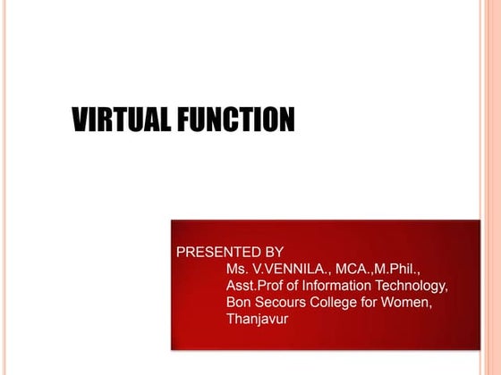 virtual function