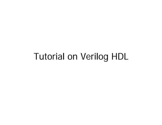 Verilog tutorial