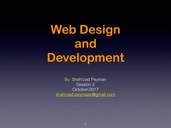 Web Design & Development - Session 3