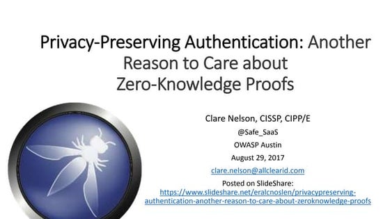 Privacy-Preserving Authentication, Another Reason to Care about Zero-Knowledg...