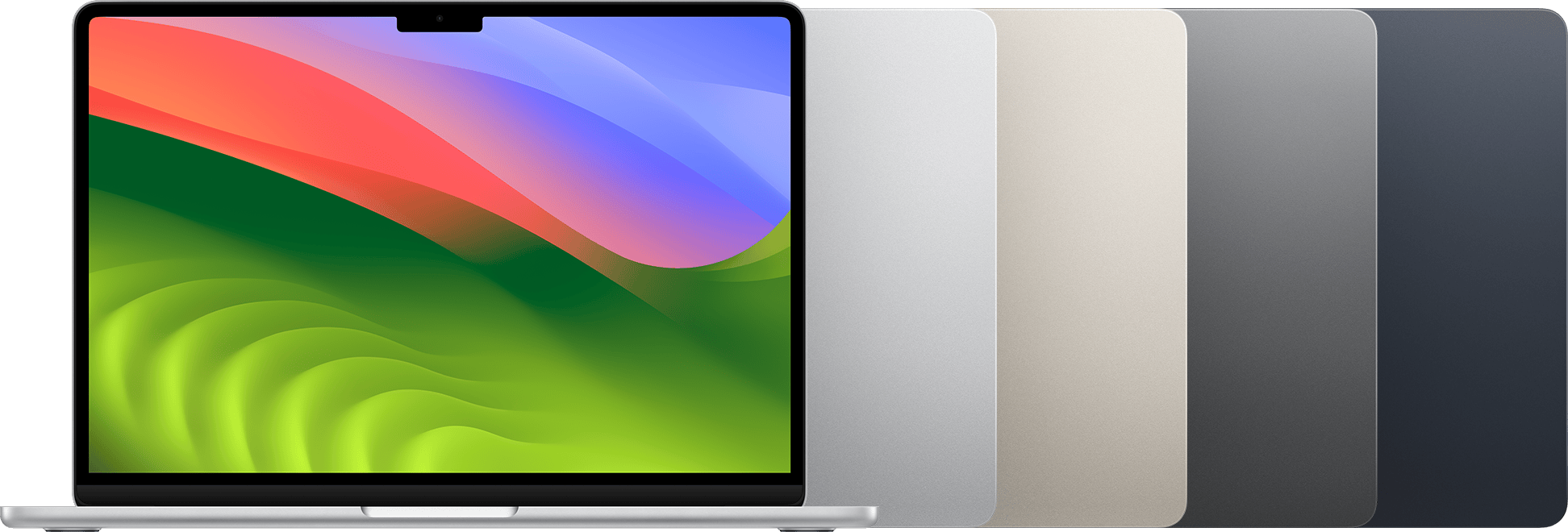 Vorderseite des MacBook Air (13", M3, 2024).