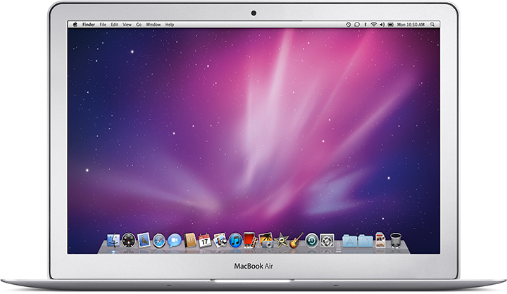 Vorderseite des MacBook Air (13", Ende 2010).