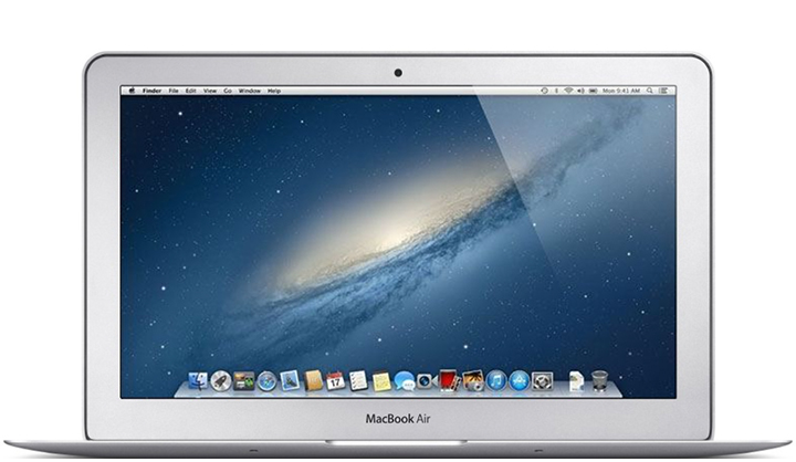 Vorderseite des MacBook Air (11", Mitte 2012).