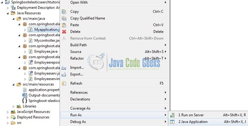 Spring Boot ElasticSearch - Run the Application