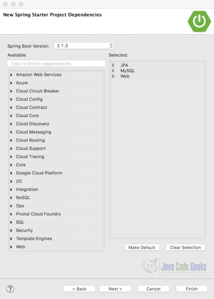 Spring Boot JPA MySQL - Spring Boot Dependencies