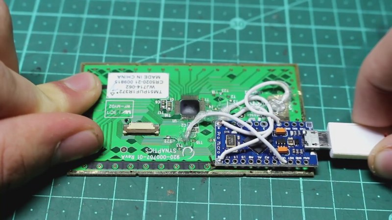 Trackpad with Arduino PS/2-to-USB converter