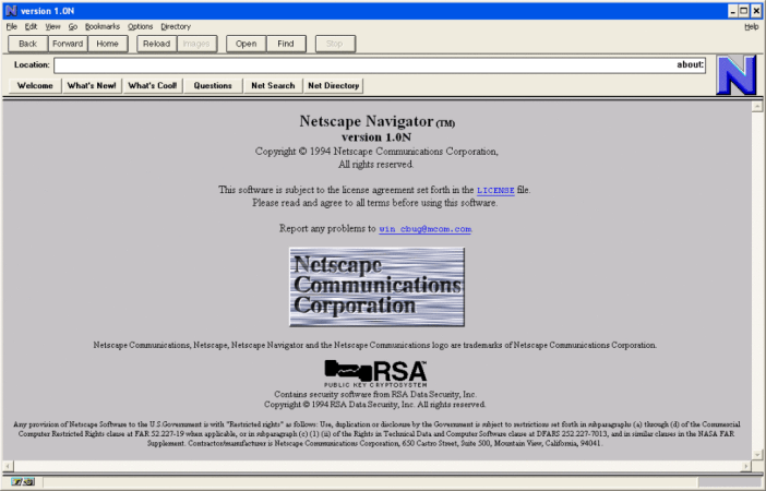 Netscape Navigator 1.0