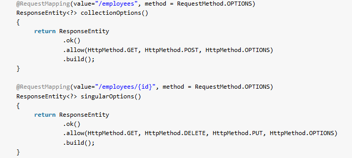 Spring MVC Options request handler
