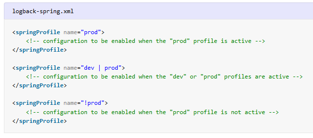 Spring boot profile specific logging