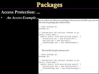 Access Protection: ...
• An Access Example ...
 
