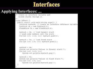 Applying Interfaces: ...
 