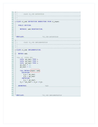 Abap object-oriented-programming-tutorials