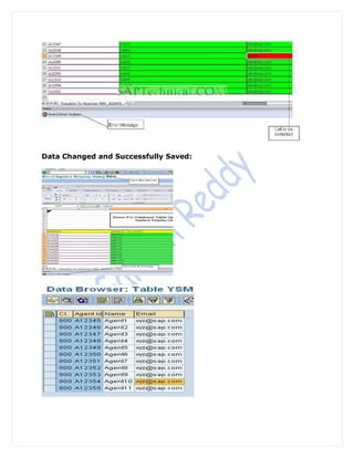 Data Changed and Successfully Saved:
 