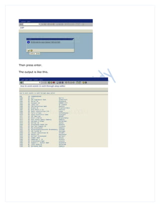 Then press enter.

The output is like this.
 