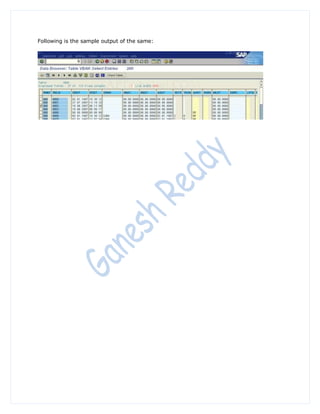 Following is the sample output of the same:
 