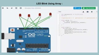 LED Blink Using Array :
 