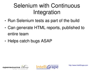 Automated Web Testing With Selenium