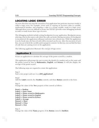 Learning VB.NET Programming Concepts