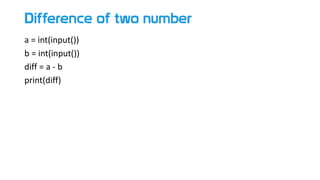 Difference of two number
a = int(input())
b = int(input())
diff = a - b
print(diff)
 