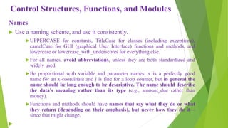 Control structures functions and modules in python programming