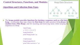 Control structures functions and modules in python programming