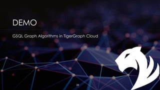 DEMO
GSQL Graph Algorithms in TigerGraph Cloud
28
 