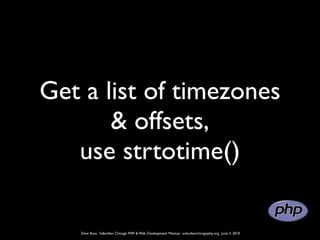 Date and Time programming in PHP & Javascript