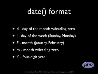 Date and Time programming in PHP & Javascript