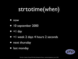 Date and Time programming in PHP & Javascript