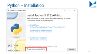 Python – Installation
19
 