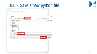 IDLE – Save a new python file
33
 