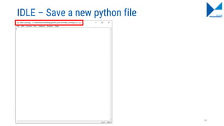 IDLE – Save a new python file
34
 