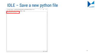 IDLE – Save a new python file
40
 
