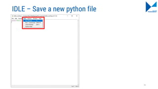 IDLE – Save a new python file
41
 