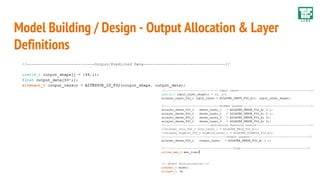 Model Building / Design - Output Allocation & Layer
Definitions
 