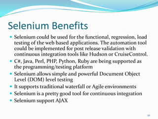 DBUnit LimitationsPrimary test data is XML but it is also possible to create test cases for standard databases Test Data generation plan is absent and so have to create and refresh the test dataset when Actual schema changes and so the seed and resulted data could be differentPrimary support for XML Dataset is Flat XML and need to have all columns defined in the first rowDBUnit does not support multiple Resultset31