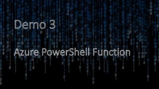 From PowerShell Function to Serverless code with Azure Functions