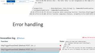 Error handling
 
