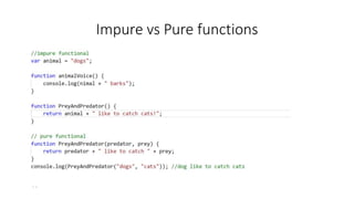 Impure vs Pure functions
 