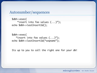 PHP Data Objects