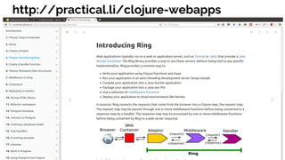 http://practical.li/clojure-webapps
 
