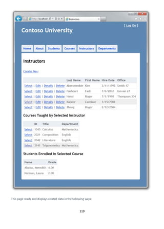 119
This page reads and displays related data in the following ways:
 
