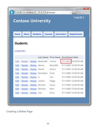 51
Creating a Delete Page
 