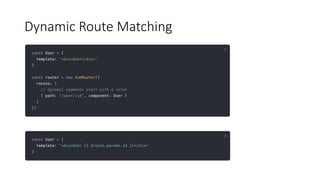 Dynamic Route Matching
 