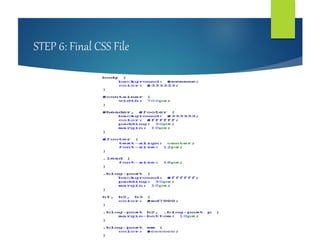 STEP 6: Final CSS File
 
