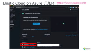 Elastic Cloud on Azure デプロイ https://www.elastic.co/jp
/
 